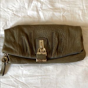 Charles David fold over clutch with zipper